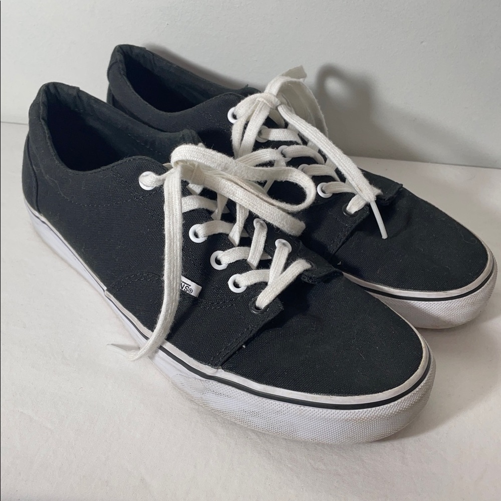 Vans Black Canvas Lace Up Sneaker Men’s 10